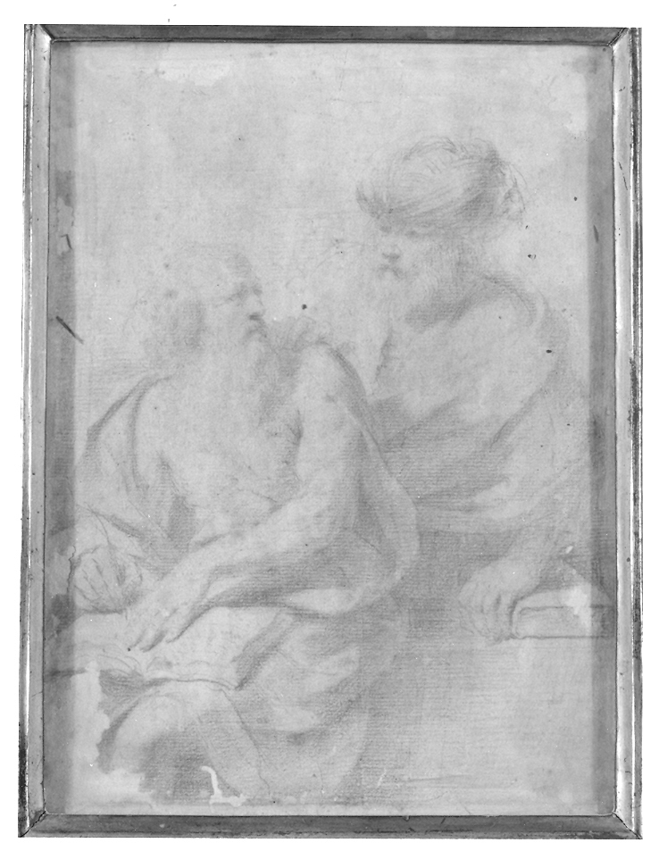 due filosofi (disegno) di Barbieri Giovan Francesco detto Guercino (metà sec. XVII)