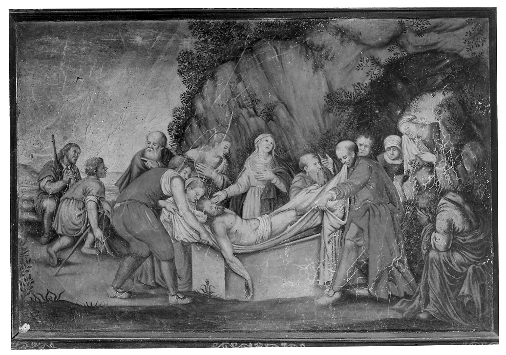 deposizione di Cristo nel sepolcro (dipinto) - ambito Italia centrale (fine/inizio secc. XVIII/ XIX)