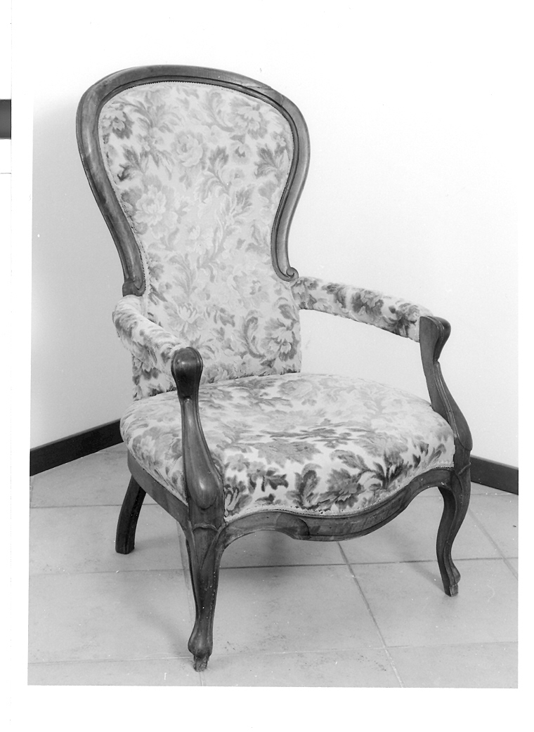 poltrona - bottega italiana (metà sec. XIX)