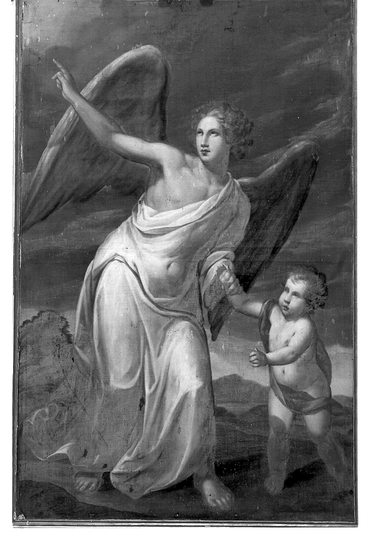 angelo custode (dipinto) - ambito marchigiano (sec. XIX)