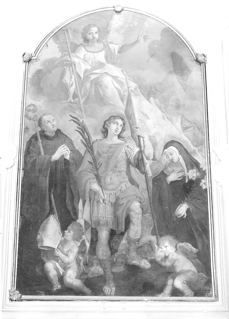 Sant'Adriano, San Benedetto e Santa Scolastica (dipinto) - ambito marchigiano (seconda metà sec. XVIII)
