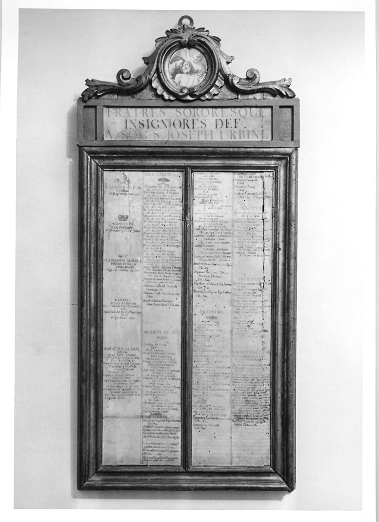 tabella di confraternita - bottega marchigiana (sec. XVIII)