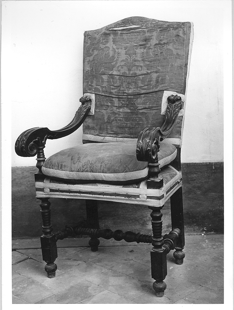 poltrona - bottega marchigiana (fine/inizio secc. XVI/ XVII)