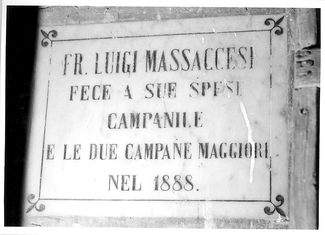 lapide commemorativa - bottega marchigiana (sec. XIX)
