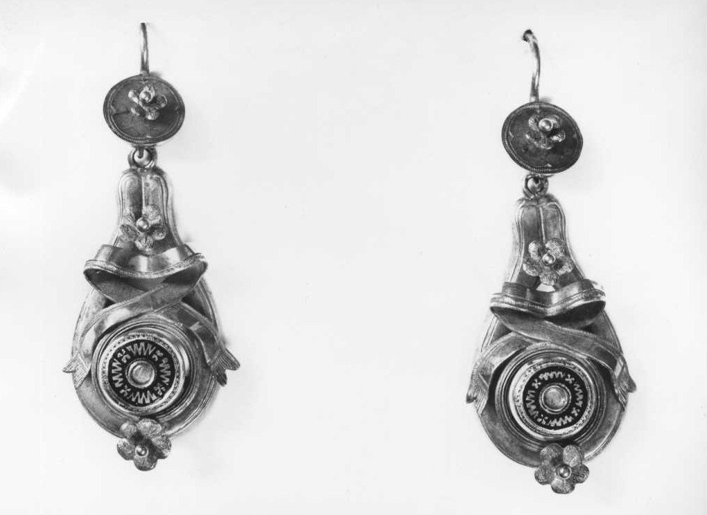 orecchino - a pendente, coppia - bottega napoletana (sec. XIX)