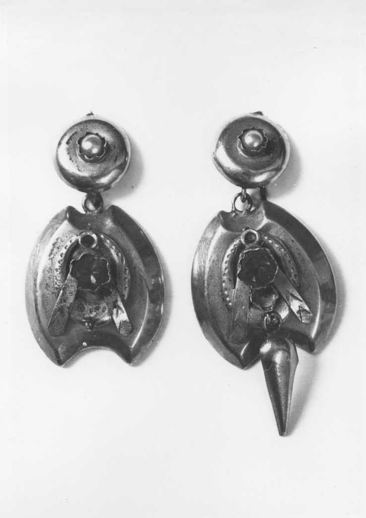 orecchino - a pendente, coppia - bottega marchigiana (sec. XIX)