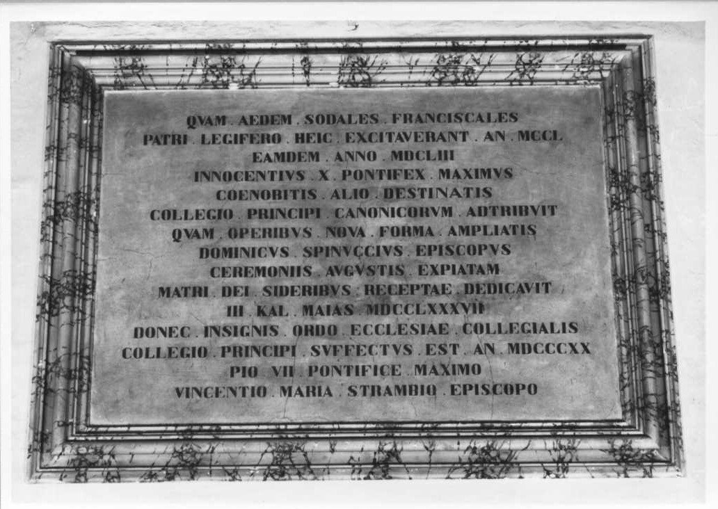 lapide documentaria - bottega marchigiana (sec. XIX)