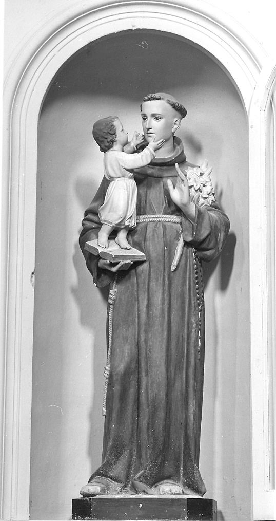 Sant'Antonio da Padova con il bambino (scultura) - bottega italiana (sec. XX)