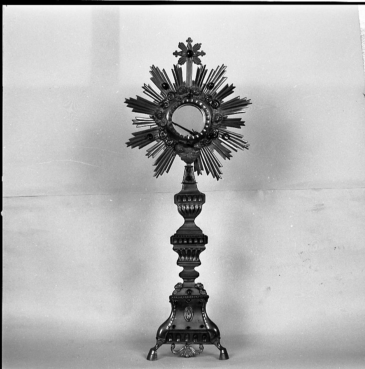ostensorio - a raggiera - bottega marchigiana (metà sec. XX)