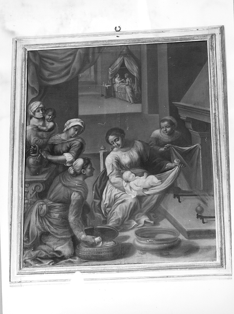 nascita di Maria Vergine (dipinto, pendant) - ambito marchigiano (sec. XVIII)