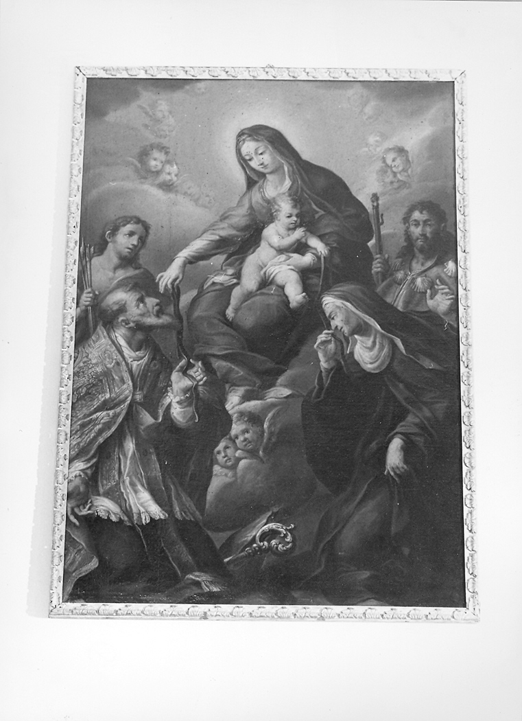 Madonna con Bambino e Santi (dipinto) - ambito marchigiano (sec. XVIII)