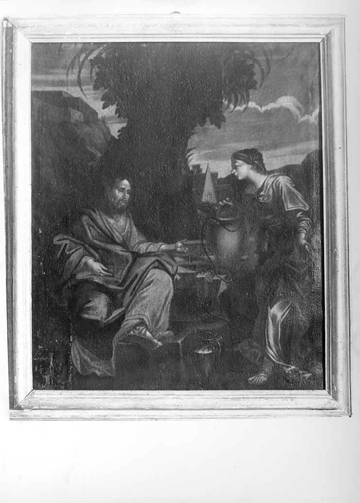 Cristo e la samaritana al pozzo (dipinto) - ambito marchigiano (sec. XVIII)