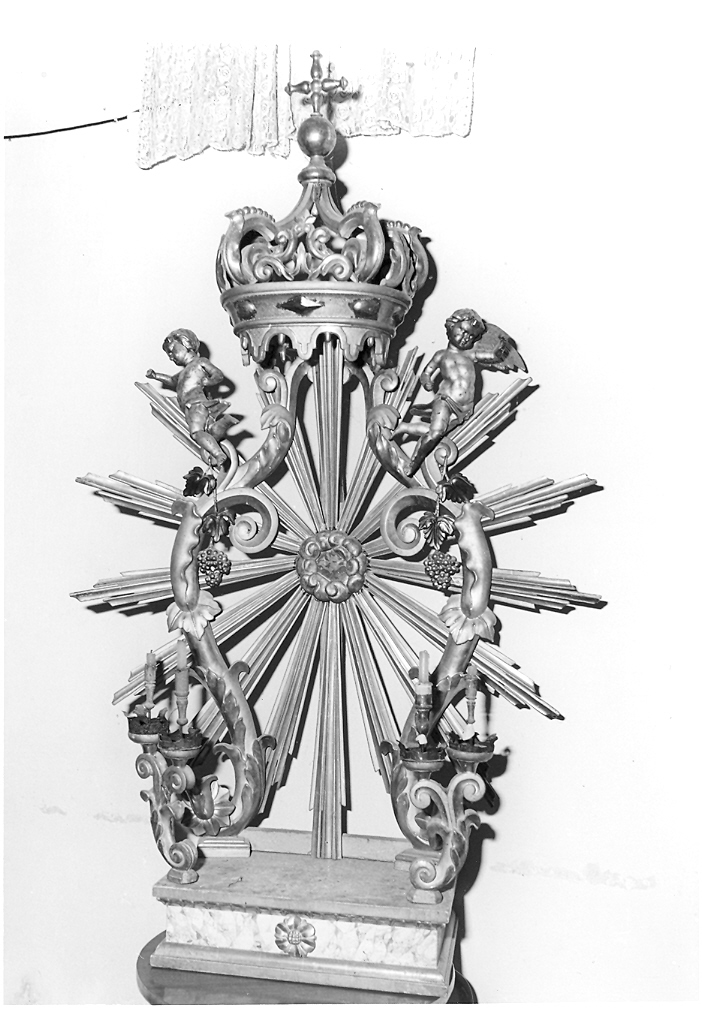 tronetto per esposizione eucaristica - produzione marchigiana (sec. XIX)