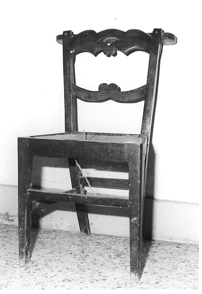 sedia - produzione marchigiana (prima metà sec. XX)