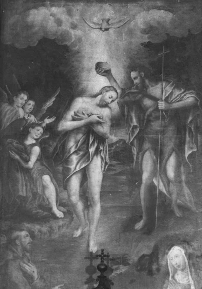 battesimo di Cristo (dipinto) di Ramazzani Ercole (fine sec. XVI)