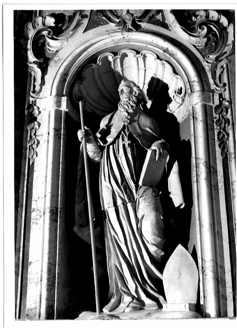 Santo vescovo (scultura) - bottega marchigiana (seconda metà sec. XVIII)
