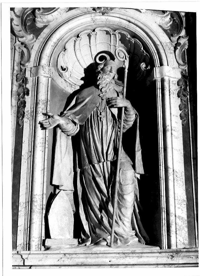 Santo vescovo (scultura) - bottega marchigiana (seconda metà sec. XVIII)