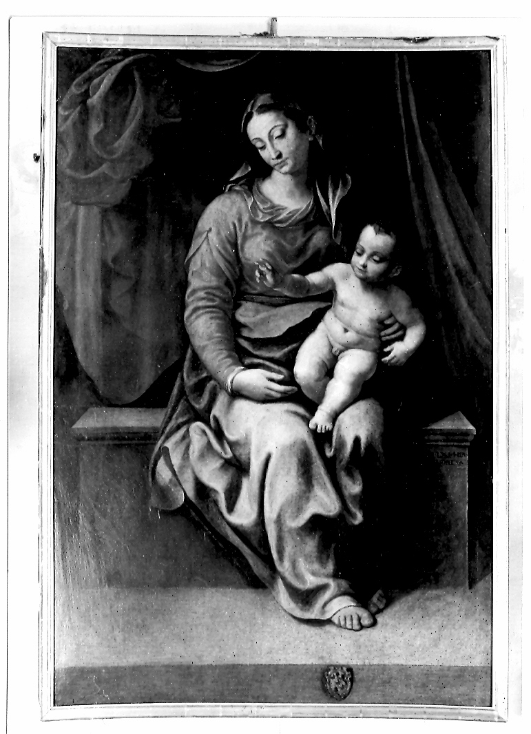 Madonna con Bambino (dipinto) di Siciolante Girolamo detto Sermoneta (attribuito) (sec. XVI)