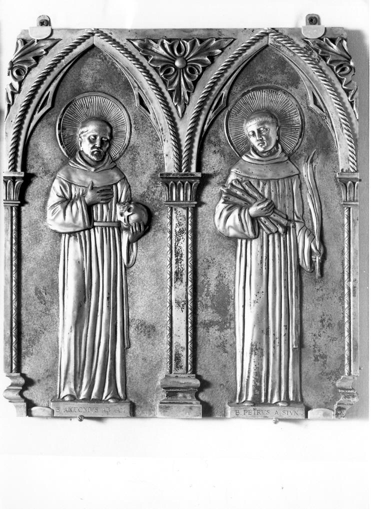 Beato Antonio Abate e Beato Pietro (formella) - bottega romana (sec. XX)