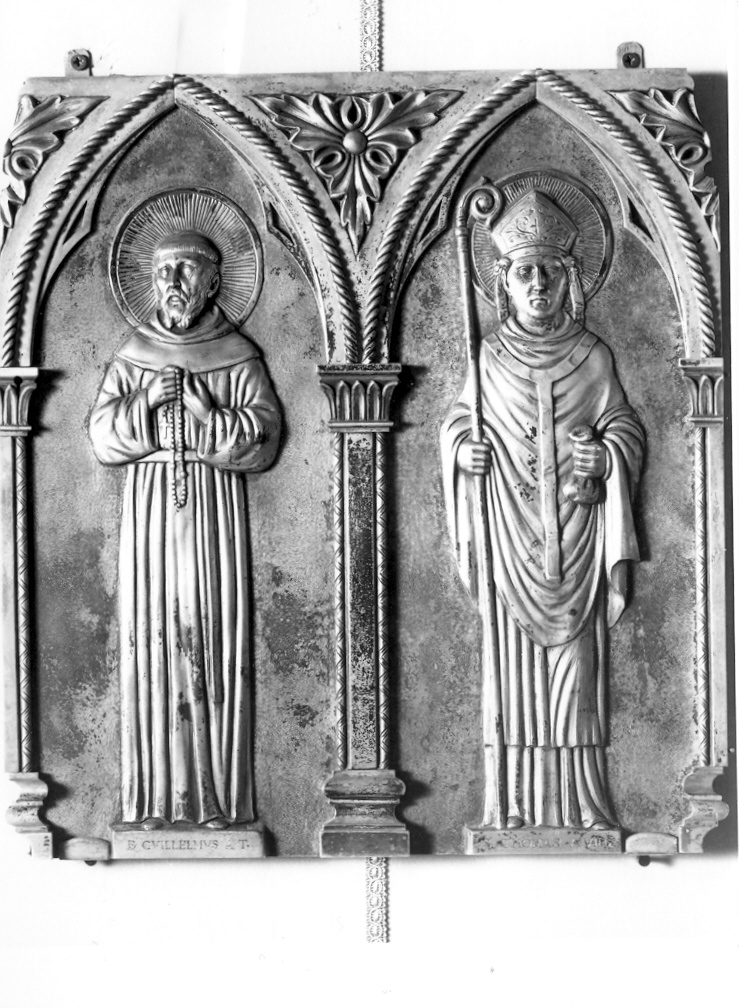 Beato Guglielo e San Tommaso (formella) - bottega romana (sec. XX)