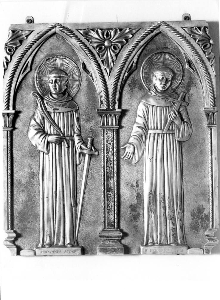 Beato Giovanni e Beato Federico (formella) - bottega romana (sec. XX)