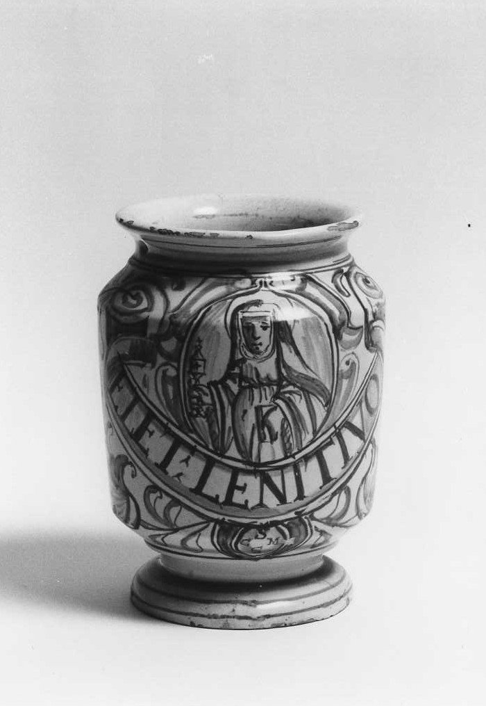 vaso da farmacia - bottega siciliana (sec. XVIII)