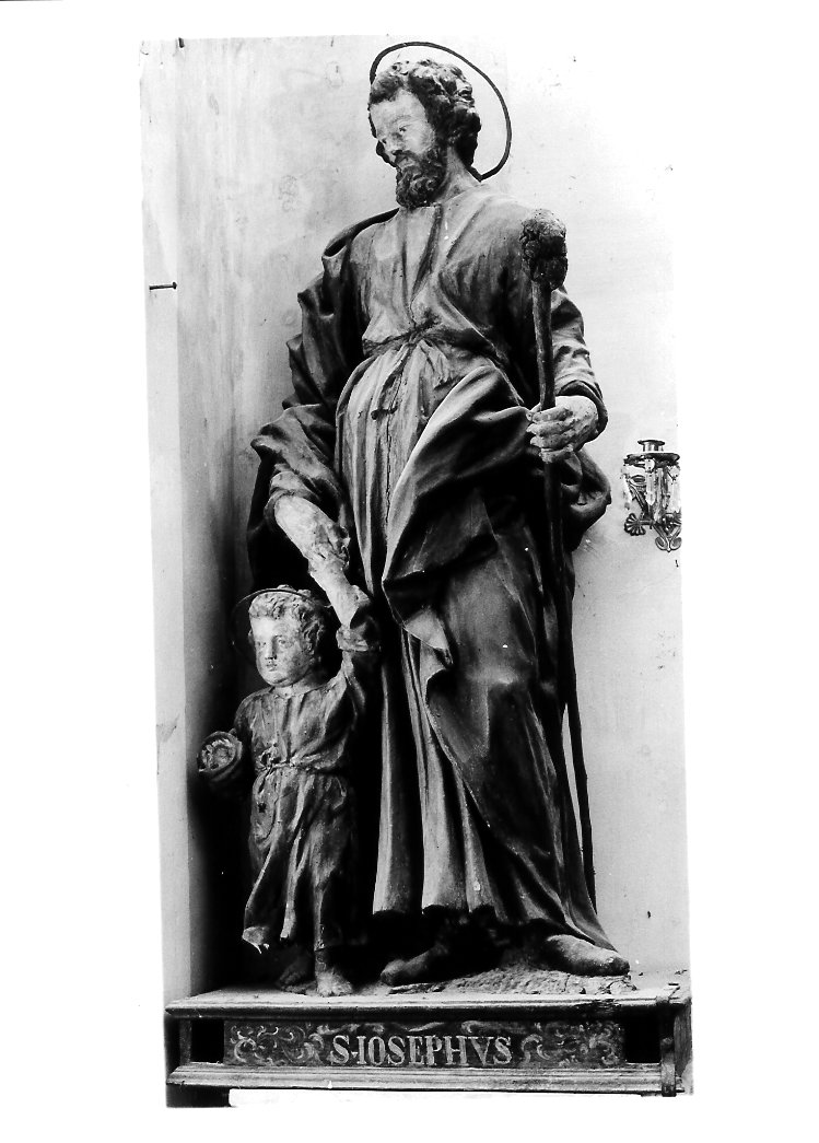 San Giuseppe e Gesù Bambino (statua) - manifattura Italia centrale (prima metà sec. XVII)