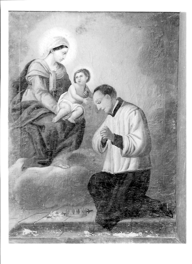 Madonna con Bambino e San Luigi Gonzaga (dipinto) - ambito marchigiano (primo quarto sec. XIX)