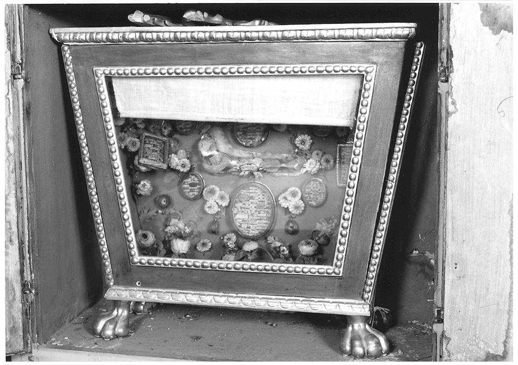 reliquiario, serie - bottega marchigiana (prima metà sec. XIX)