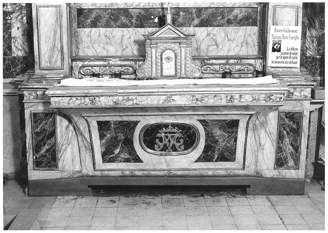 mensa d'altare - ambito marchigiano (prima metà sec. XIX)