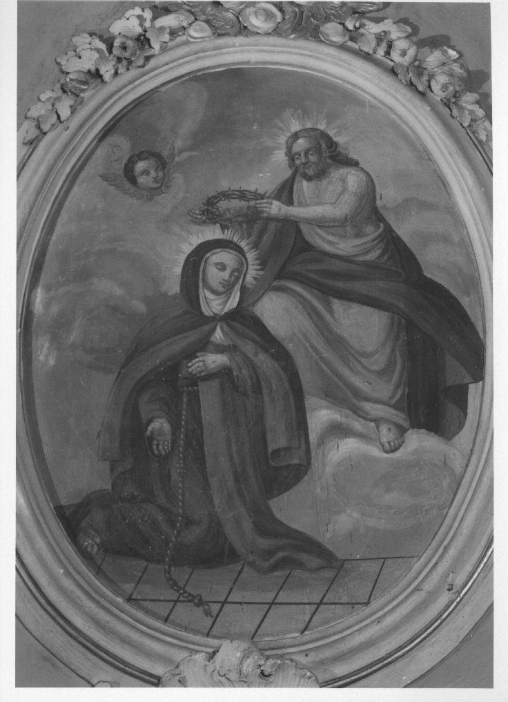 Santa Veronica Giuliani riceve da Cristo la corona di spine (dipinto) - ambito marchigiano (secondo quarto sec. XIX)