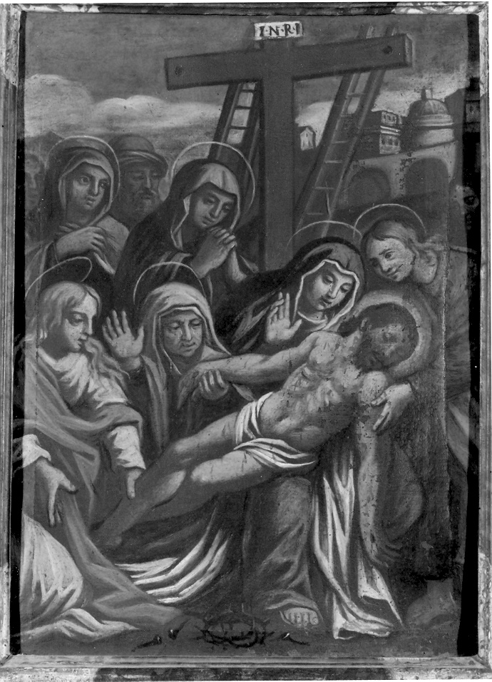 stazione XIII: Gesù deposto dalla croce (Via Crucis, elemento d'insieme) - ambito marchigiano, ambito veneto (secc. XVIII/ XIX)