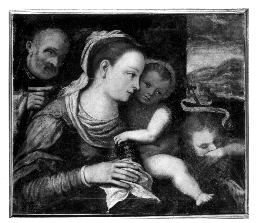 Sacra famiglia con San Giovannino (dipinto) - ambito veneto (terzo quarto sec. XVI)