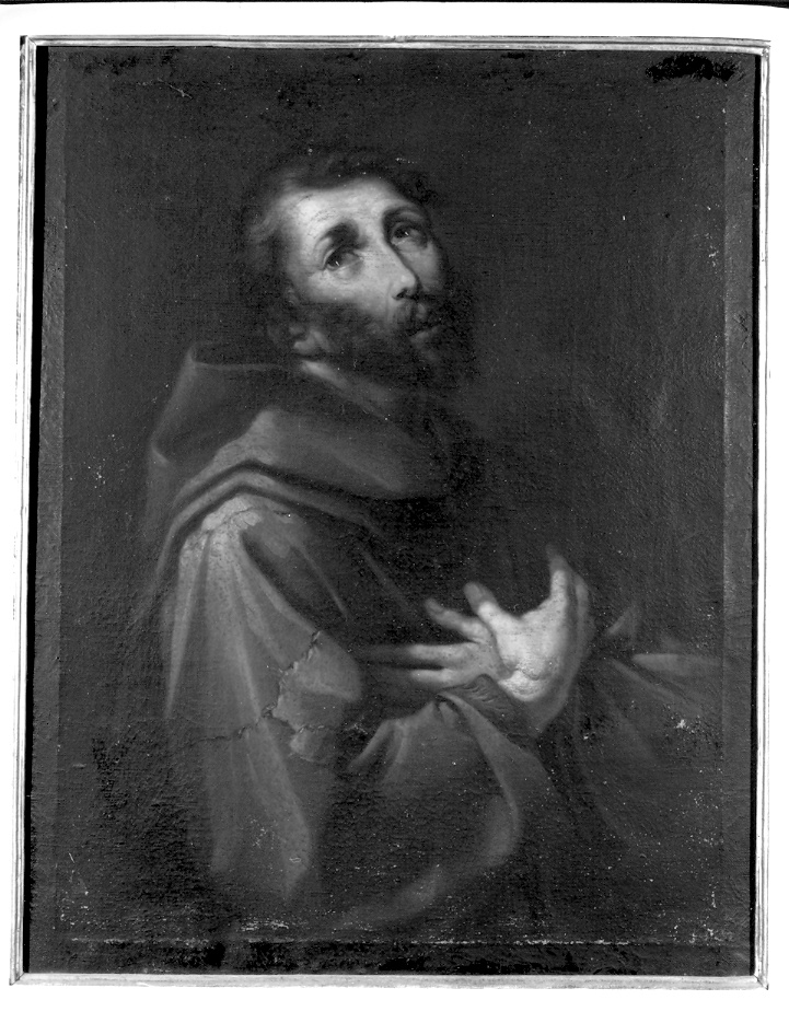 San Francesco in contemplazione (dipinto) di Ridolfi Claudio (scuola) (prima metà sec. XVII)