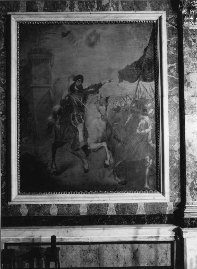 Madonna delle Grazie intercede per la liberazione della città di Jesi dal saccheggio dei francesi (dipinto) di Mancini Luigi detto Sordo (sec. XIX)
