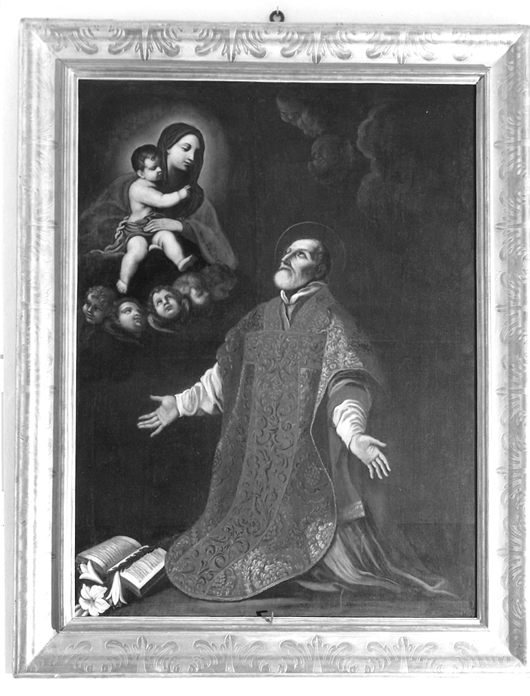 San Filippo Neri venera la Madonna con Bambino (dipinto) - ambito marchigiano (seconda metà sec. XVIII)