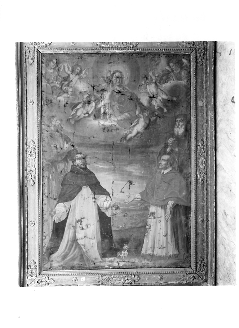 Madonna in gloria con Bambino e i SSan Francesco, Vincenzo Ferreri, Carlo Borromeo e Antonio abate (dipinto) - ambito marchigiano (seconda metà sec. XVIII)