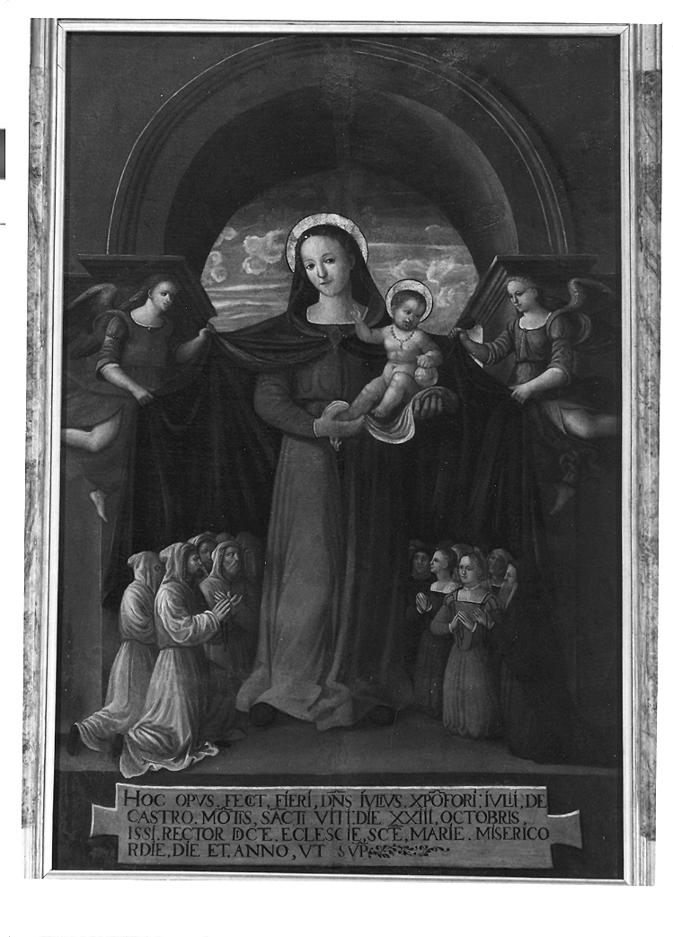 Madonna della Misericordia (dipinto) di Vannucci Pietro detto Perugino (scuola) (sec. XVI)