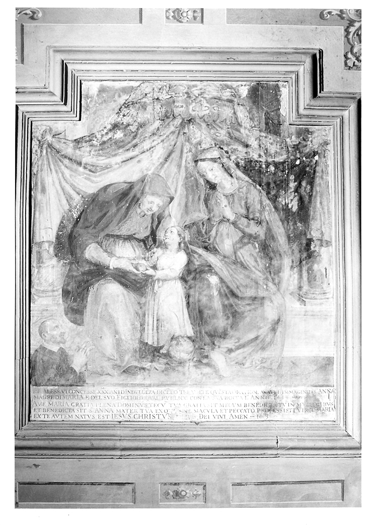 Madonna con Bambino e Sant' Anna (dipinto, pendant) di Salvi Francesco (attribuito) (sec. XVII)