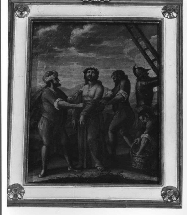 stazione X: Gesù spogliato e abbeverato di fiele (Via Crucis, elemento d'insieme) - ambito marchigiano (sec. XVIII)