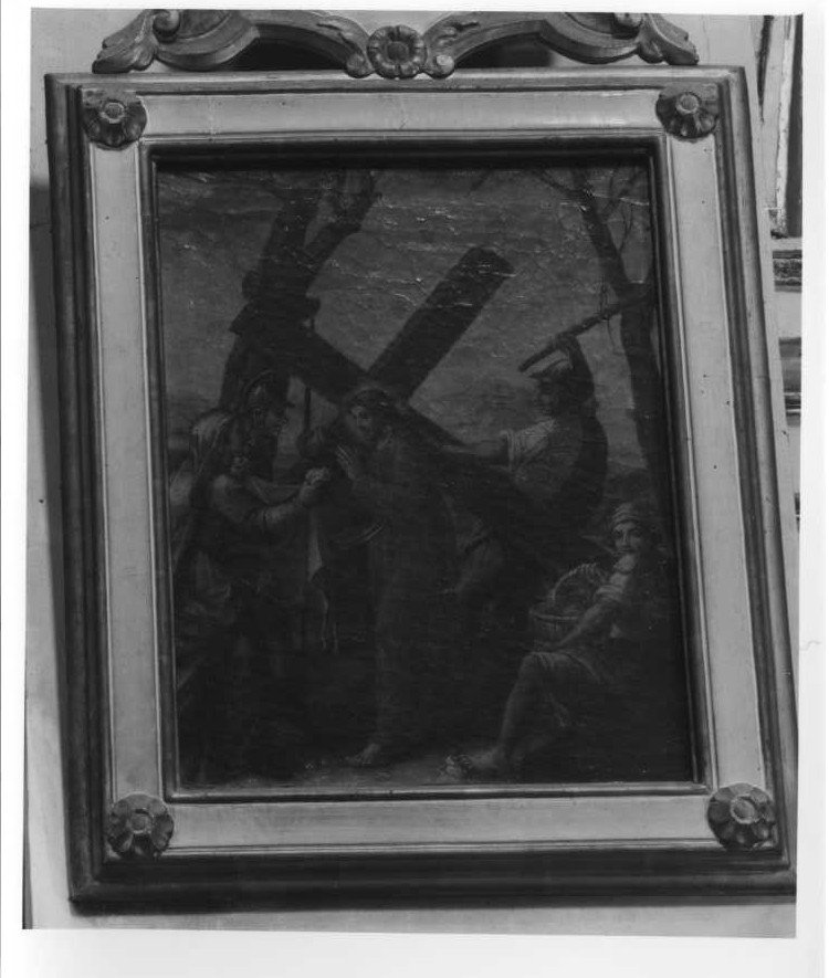 stazione VI: Gesù asciugato dalla Veronica (Via Crucis, elemento d'insieme) - ambito marchigiano (sec. XVIII)