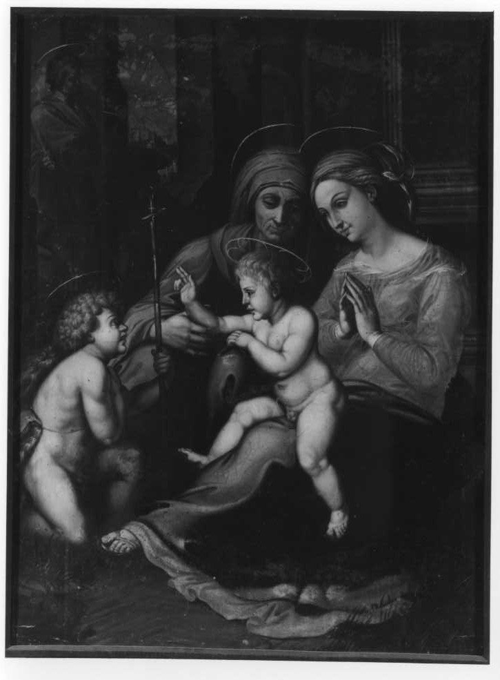 Sacra Famiglia con Sant'Anna e San Giovannino (dipinto) - ambito romano (prima metà sec. XIX)