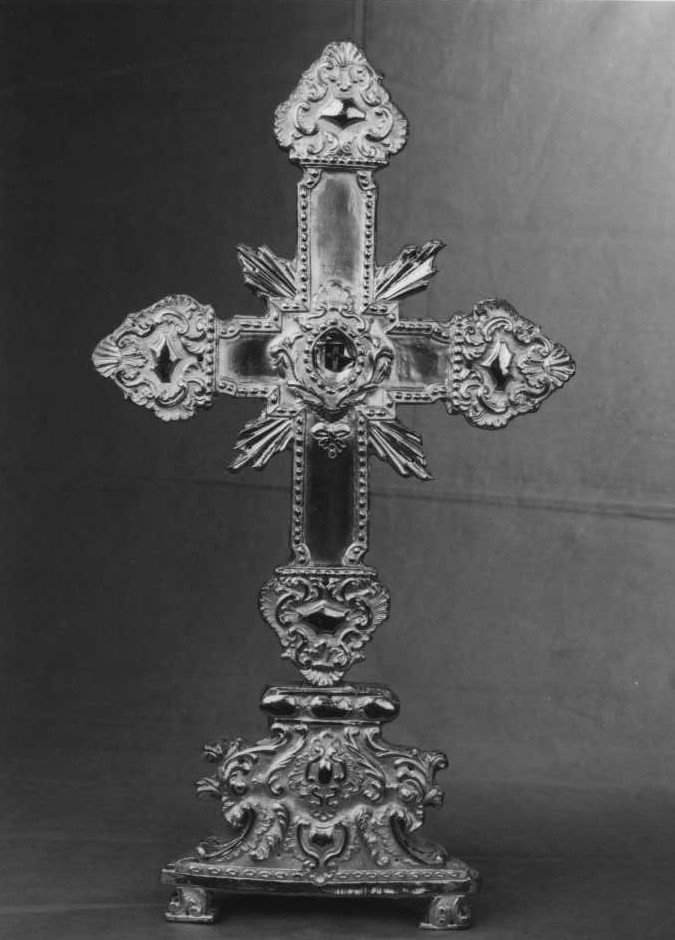 reliquiario - a croce - manifattura marchigiana (sec. XVIII)