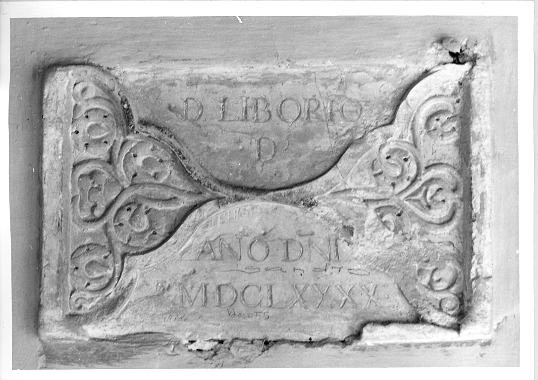 lapide - bottega italiana (sec. XVII)