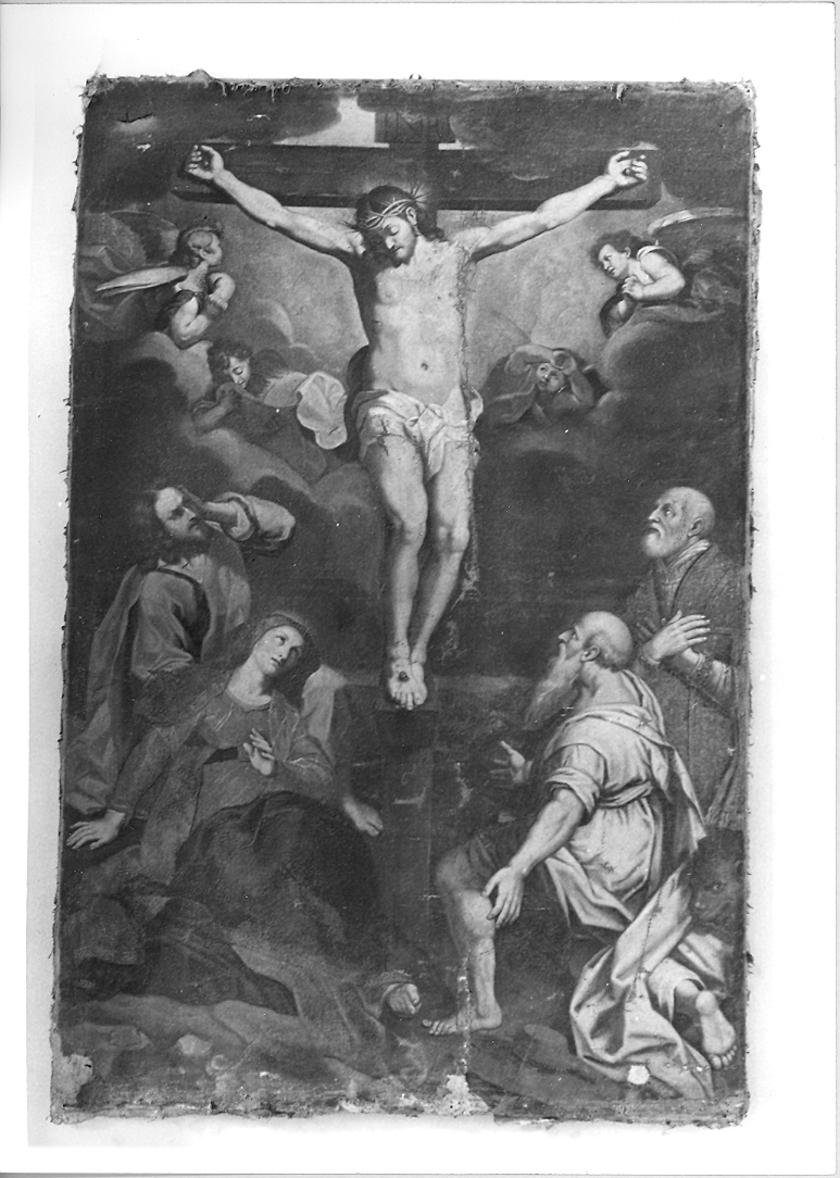 crocifissione di Cristo con la Madonna e santi (dipinto) di Fiori Federico detto Barocci (maniera) (sec. XVII)