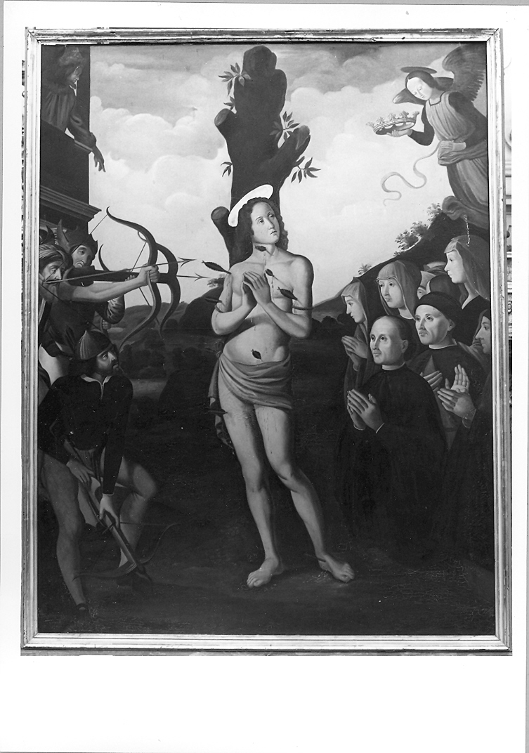 martirio di San Sebastiano (dipinto) di Castracane Crescentino (sec. XX)