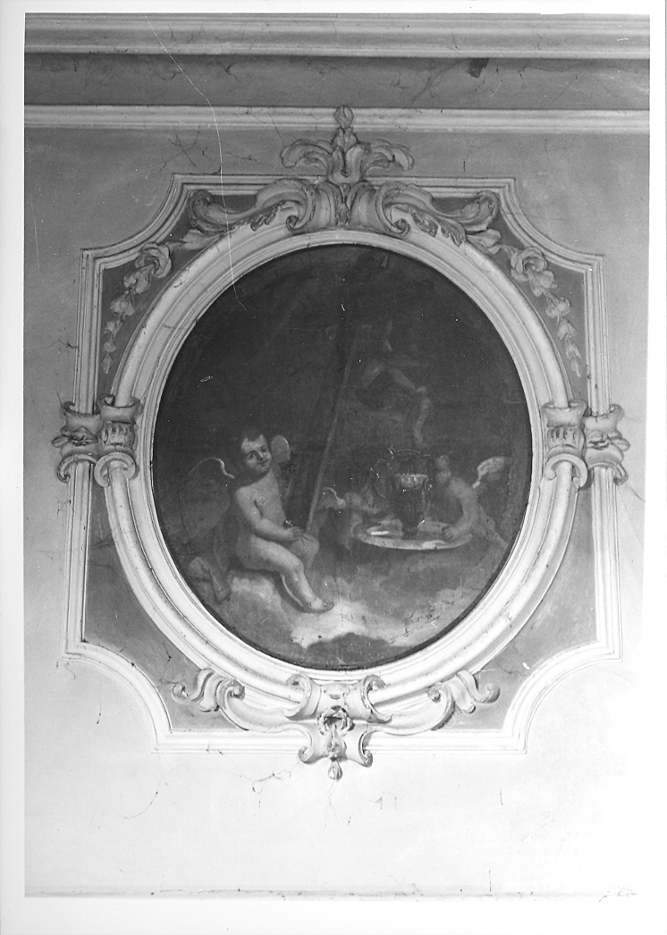 angeli con i simboli della passione (dipinto) di Bollani Giovanni (attribuito) (sec. XVIII)