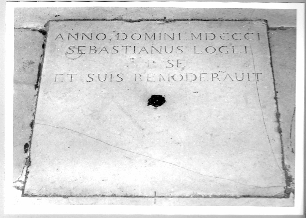 lastra tombale - bottega marchigiana (sec. XIX)