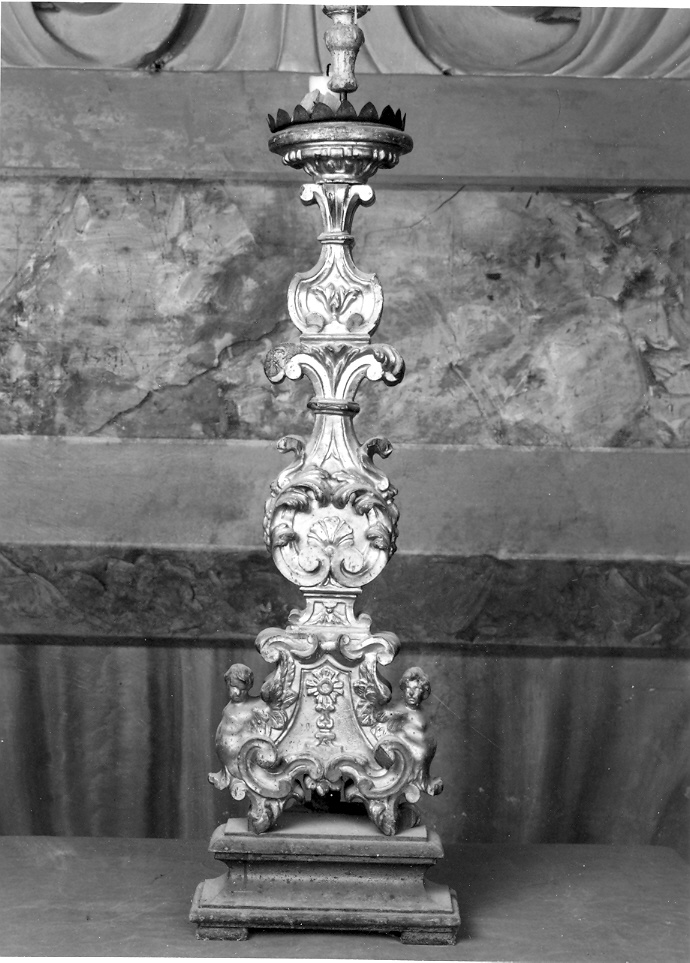candelabro, serie - bottega marchigiana (prima metà sec. XVIII)