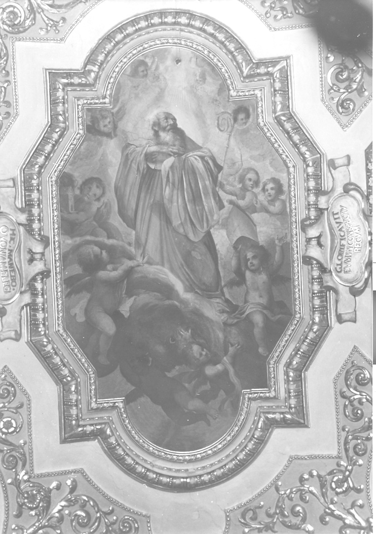 gloria di San Romualdo (dipinto, elemento d'insieme) di Lazzarelli Giulio (sec. XVII)
